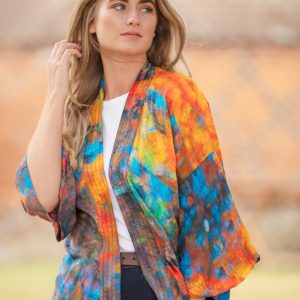 Garden Reflections Short Kimono