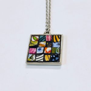 Square Guadi inspired pendants, mixed colours