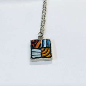 Square Guadi inspired pendants small , mixed colours