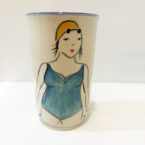 Large Vase, Two Swimmers (front and back)