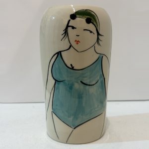 Medium Vase, blue swimming costume