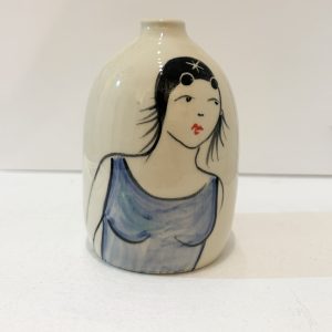 Swimmer Bud Vase, deep blue