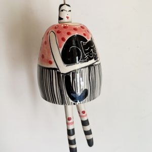 Cat Bell, Wind Chime, red