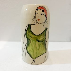Medium Vase, red swimming hat