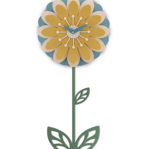 Yellow Daisy Pendulum Clock