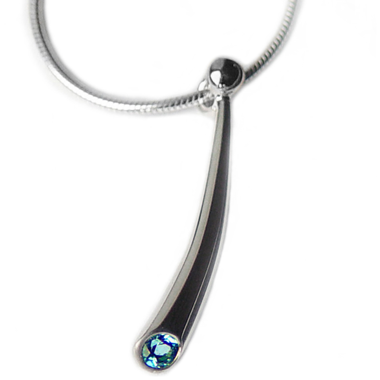 Small Curved Wiggly Pendant