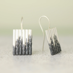 Oxidised Undulating Earrings