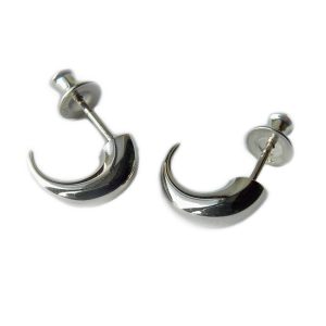 Solid Silver wiggly hoops