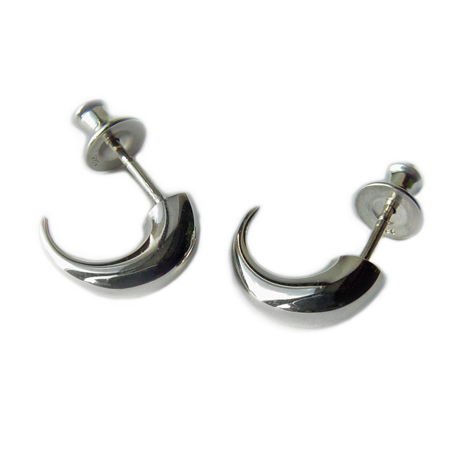 Solid Silver wiggly hoops