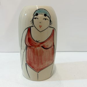 Medium Vase, red swimming costume