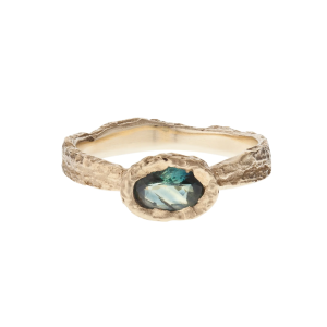 London Plane - 9ct gold with Montana sapphire