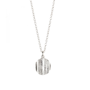 Lined Oak necklace - silver