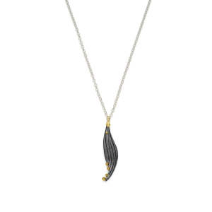 TIDE FLOW PENDANT - SILVER OXIDISED SMALL