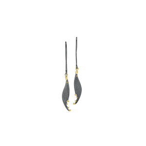 TIDE FLOW DROP EARRINGS- OXIDISED SMALL