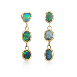 Trio Opal Drop Earrings
