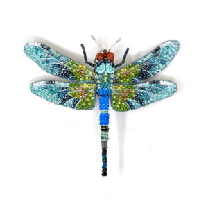 Blue Emperor Dragonfly Brooch Pin