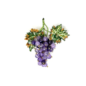 Malbec Grapes Brooch Pin