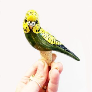 Green Budgie bottle stopper