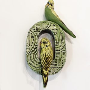 Green Budgie statement piece