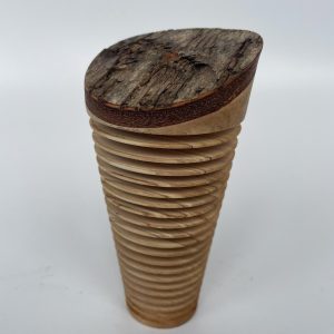 Live edge spalted birch bud vas