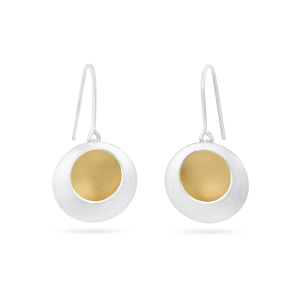 Silver and gilt Pebble Drop earrings
