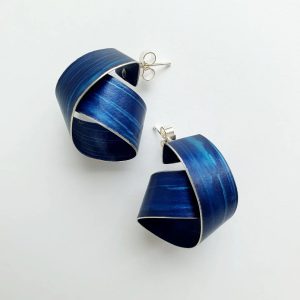 Indigo Wide Coil Studs